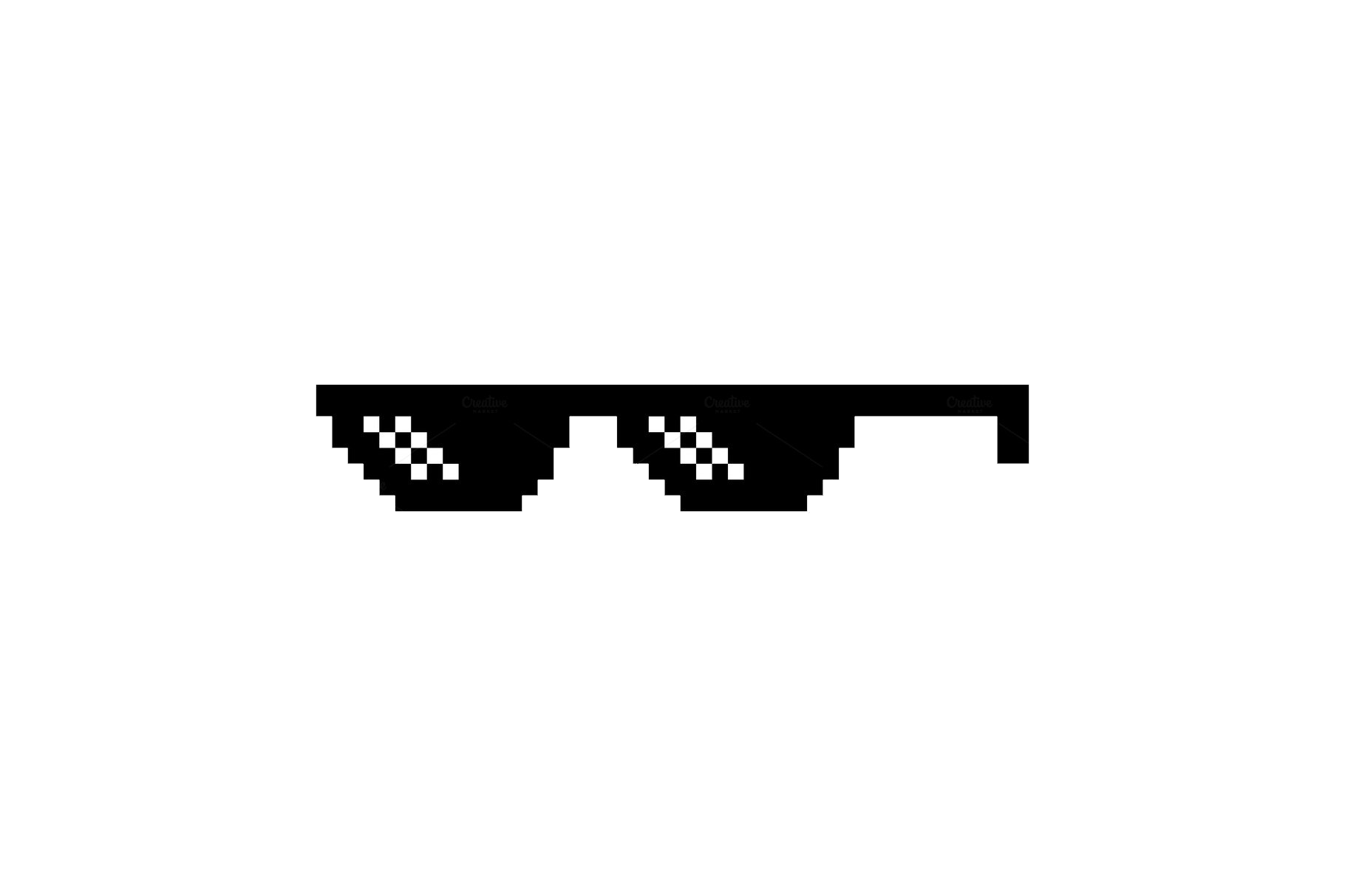 sunglasses, pixel art, cool eyewear, retro style, Meme Sunglasses PNG