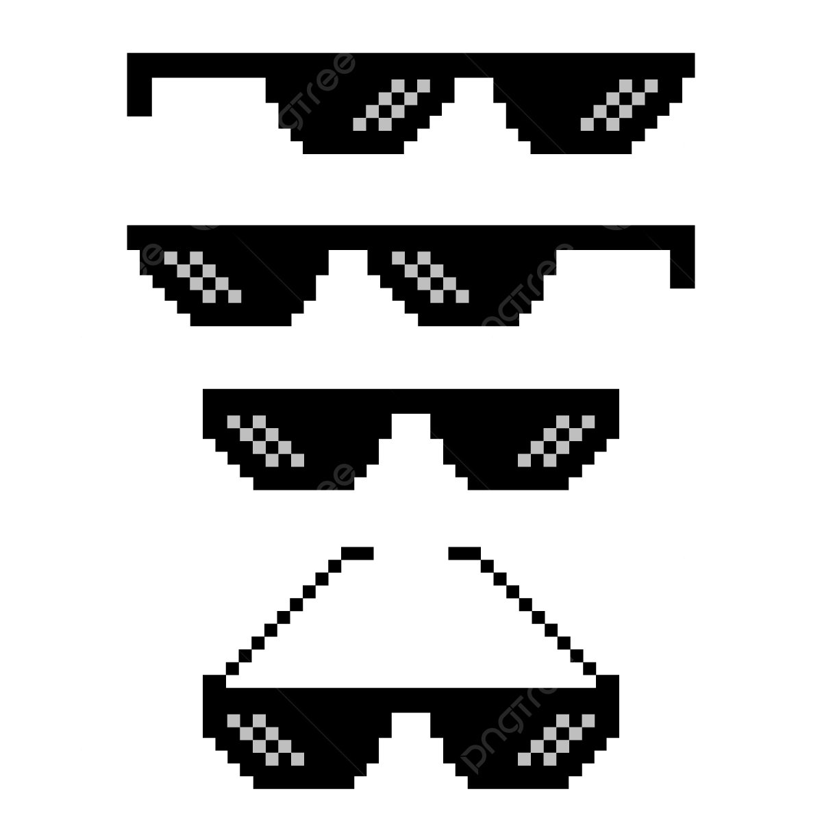 pattern design, geometric shapes, abstract illustration, modern graphics, Meme Sunglasses PNG