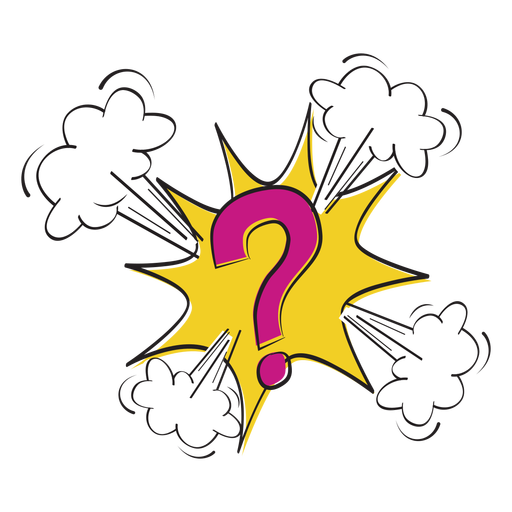 question mark, comic explosion, surprise graphic, thought bubble, Question Mark PNG