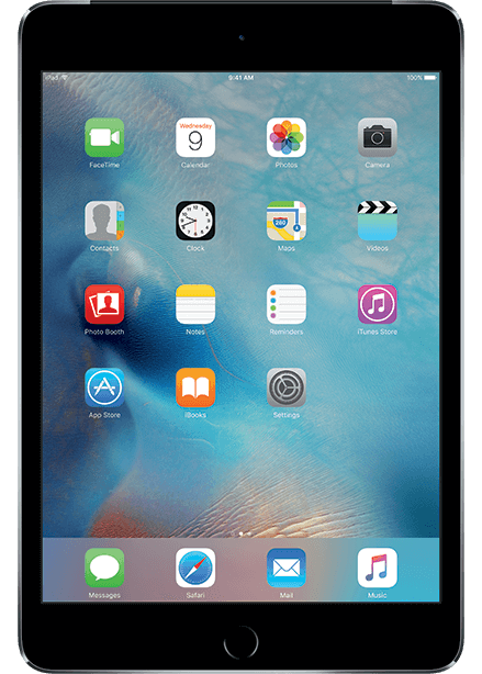 tablet screen, app icons, digital interface, iOS design, iPad PNG