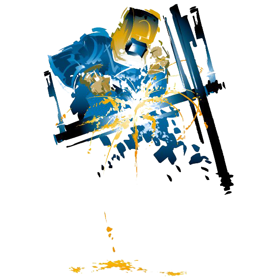 welding illustration, metal fabrication, industrial worker, sparks flying, Welder PNG