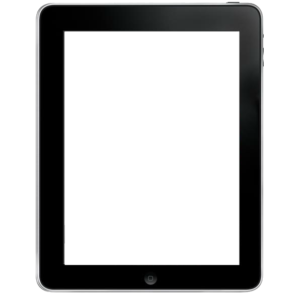 tablet device, touchscreen display, portable computer, digital media, iPad PNG