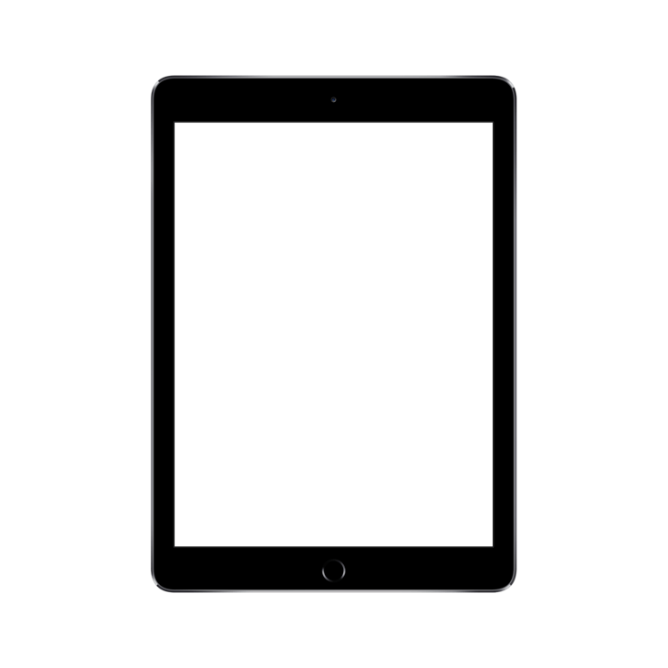 tablet, touchscreen device, mobile computing, digital display, iPad PNG