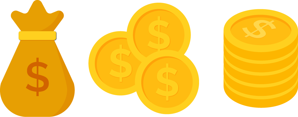 Gold Dollar PNG