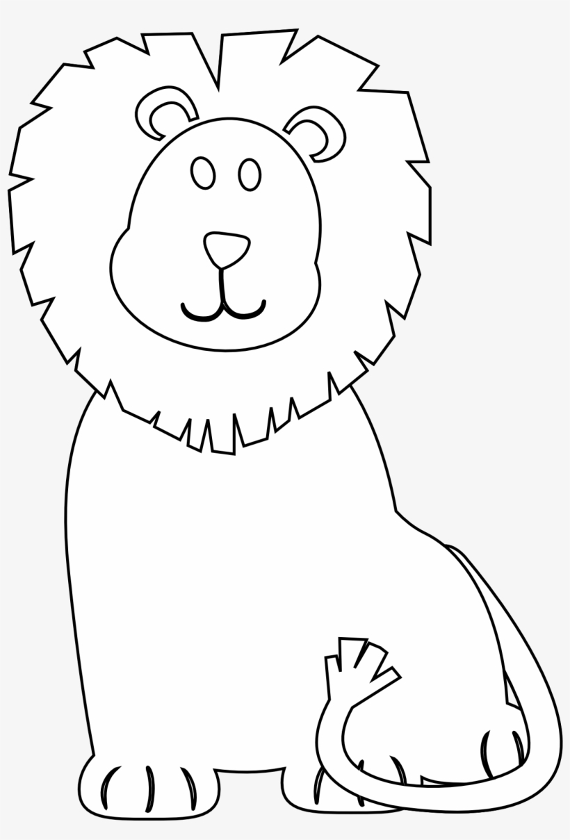 Lion Clipart Black And White - Clip Art, transparent png