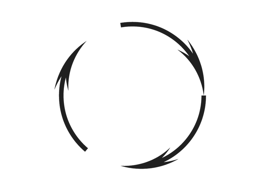 black three arrow circle png