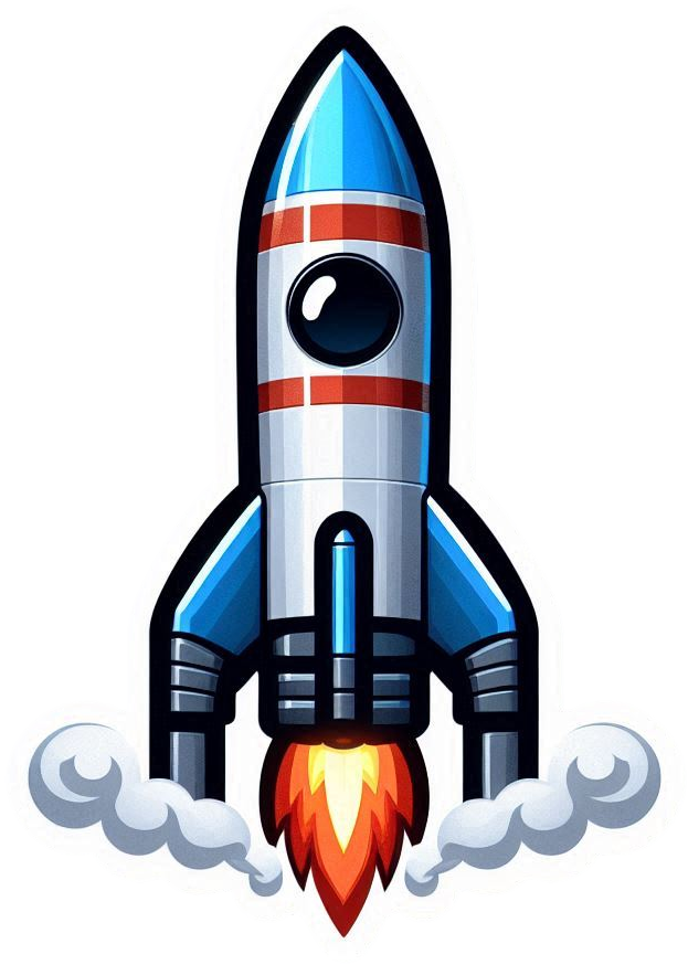 Download Free blue rocket png image for websites, slideshows, and designs | royalty-free and unlimited use.