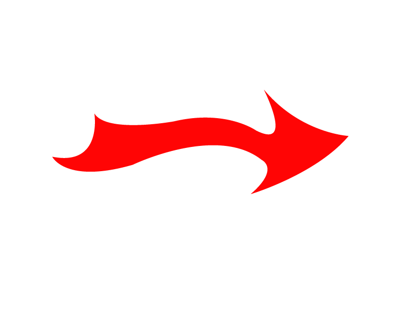 curved red arrow png