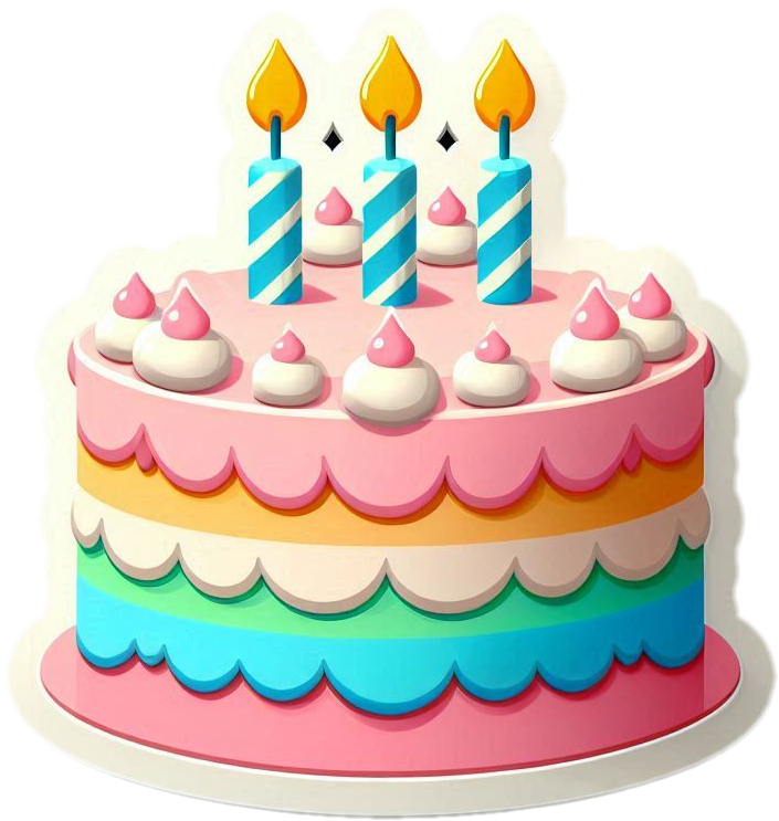 colorful birthday cake png