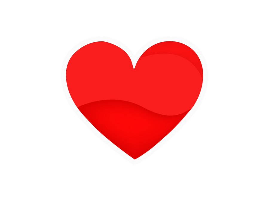 free red heart png vector