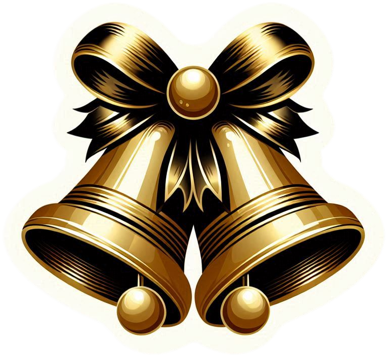 Download Free gold christmas bells png for websites, slideshows, and designs | royalty-free and unlimited use.