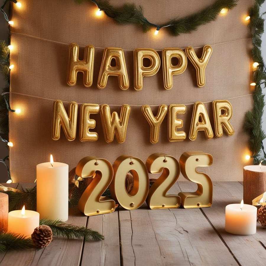 happy new year 2025 3d