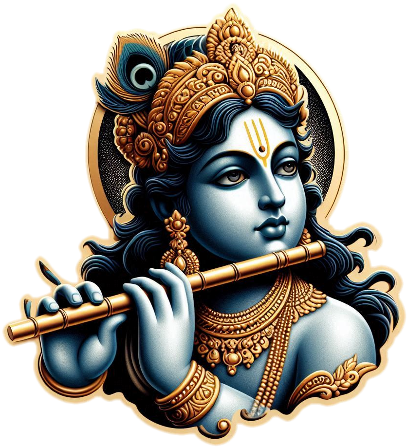 Download Free lord krishna with flute png image with transparent background for websites, slideshows, and designs | royalty-free and unlimited use.