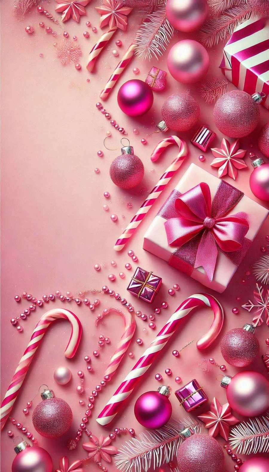 pink christmas wallpaper