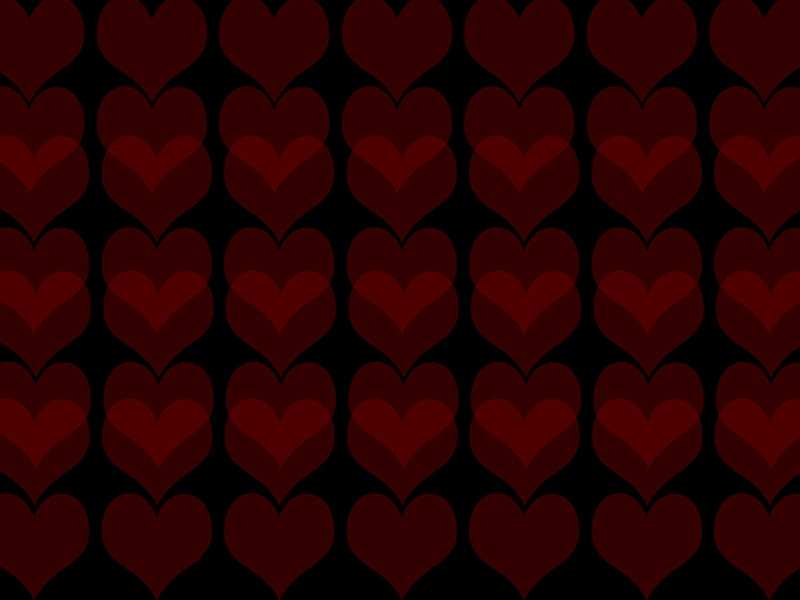 red heart in black background