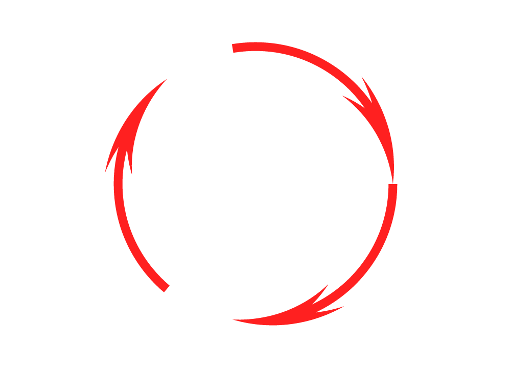 three arrows red circle png