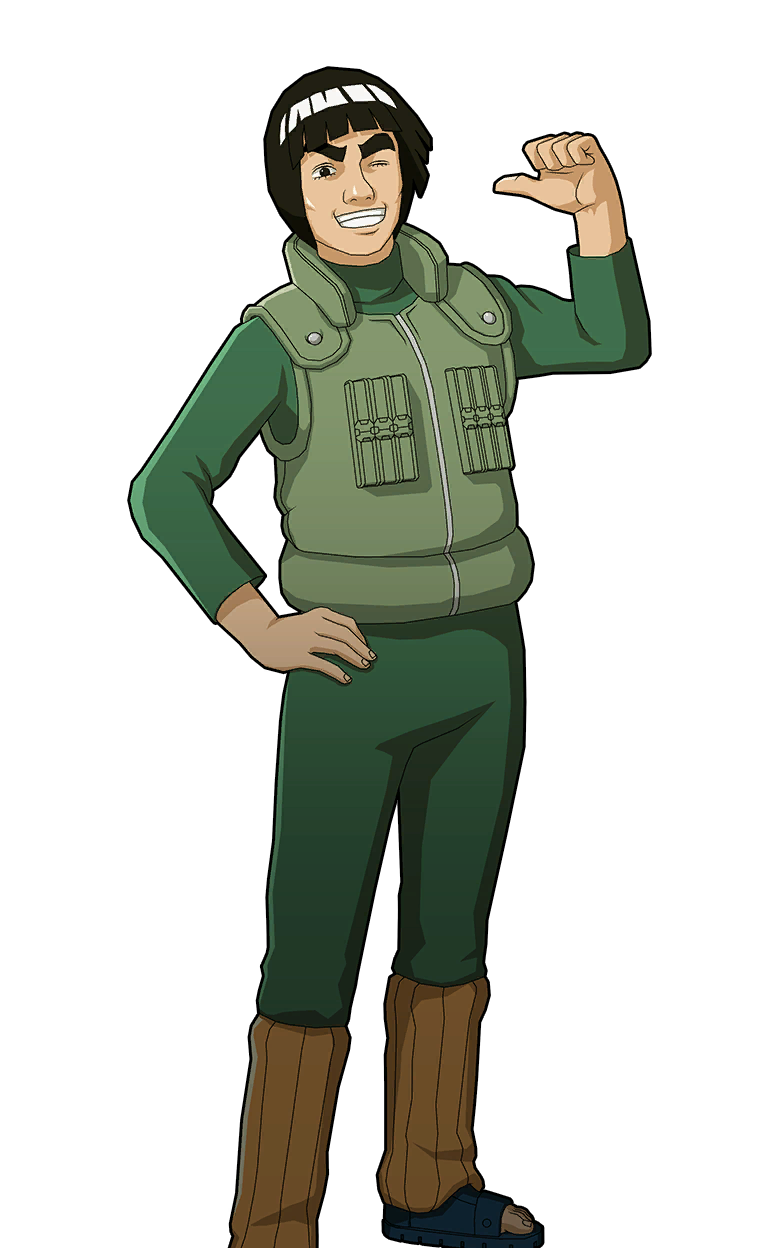 Might Guy, Anime Character, Green Outfit PNG Image