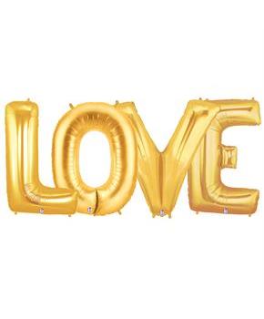 Jumbo Gold Foil Balloons-LOVE