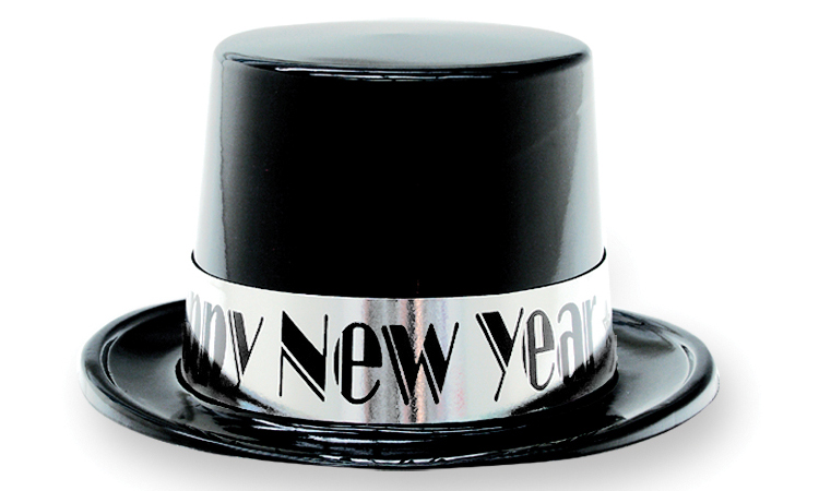 Black Plastic Top Hat