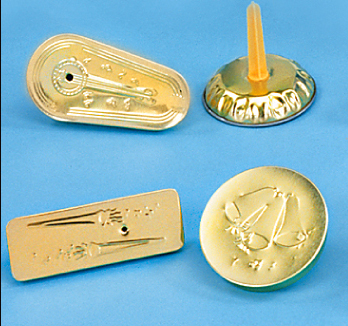 Gold Embossed Metal Noisemakers