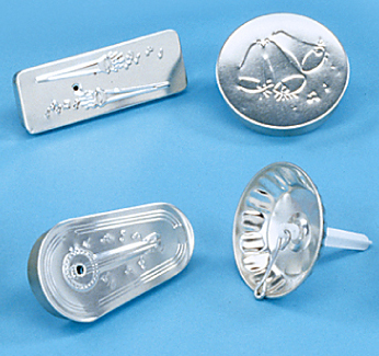 Silver Embossed Metal Noisemakers