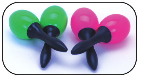 Plastic Neon Maracas