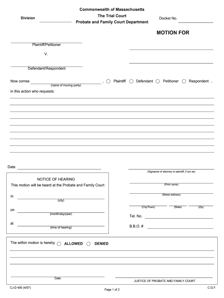 free printable court forms Preview on Page 1