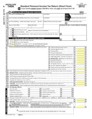 Fillable Online STOP If your Arizona taxable income is $50,000 or more ...