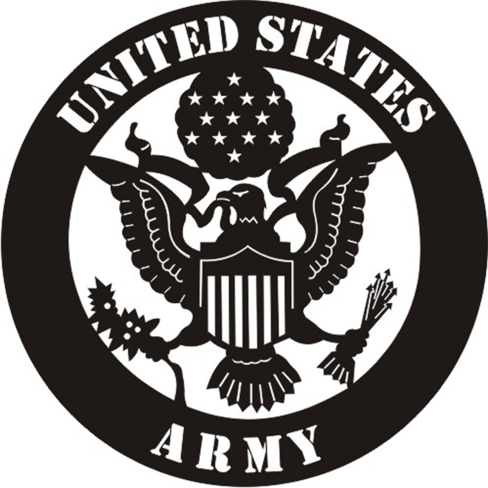 Black And White Army Logo - Army Military