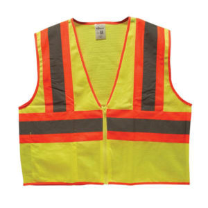 Safety Vest, TruForce Class 2 Two-Tone Mesh Safety Vest, Lime,