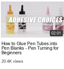 How to Glue Pen Tubes into Pen Blanks