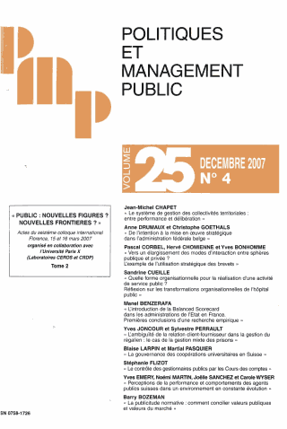 vignette collection Politiques et Management Public