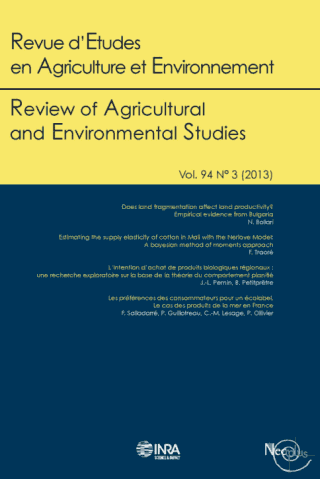 vignette collection Revue d’Études en Agriculture et Environnement