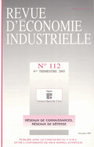 vignette collection Revue d'économie industrielle