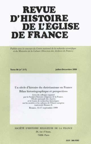 vignette collection Revue d'histoire de l'Église de France