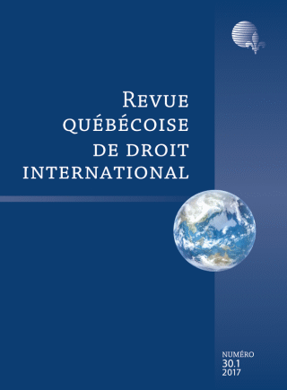 vignette collection Revue québécoise de droit international