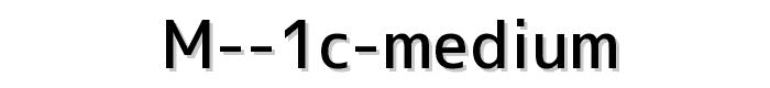 M%201c%20medium font