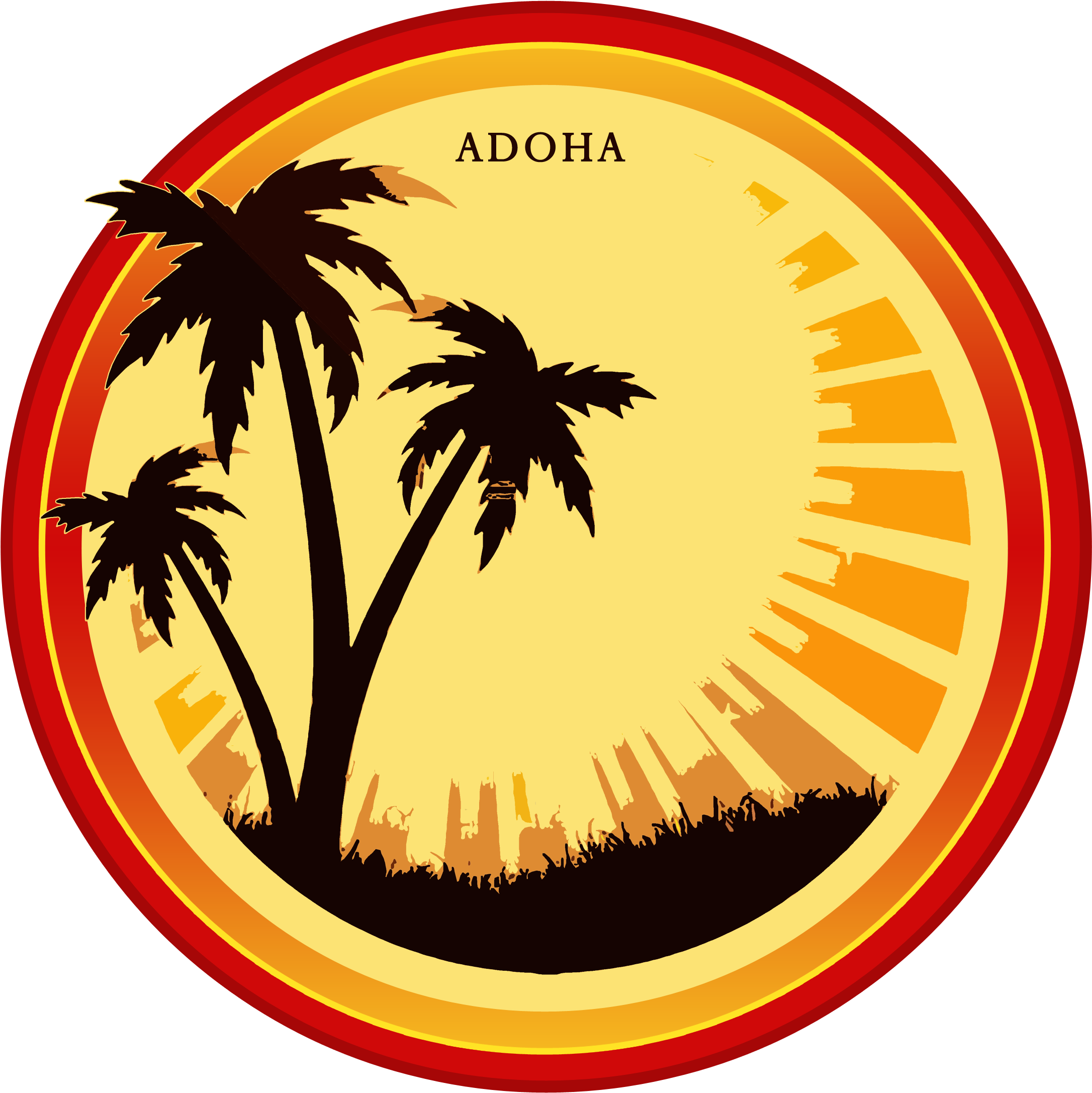 Adoha - Palm Tree Silhouette Clipart (2250x2250), Png Download