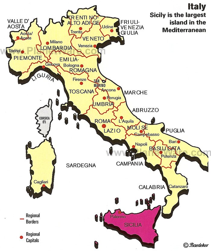 Printable Map Of Sicily - prntbl.concejomunicipaldechinu.gov.co