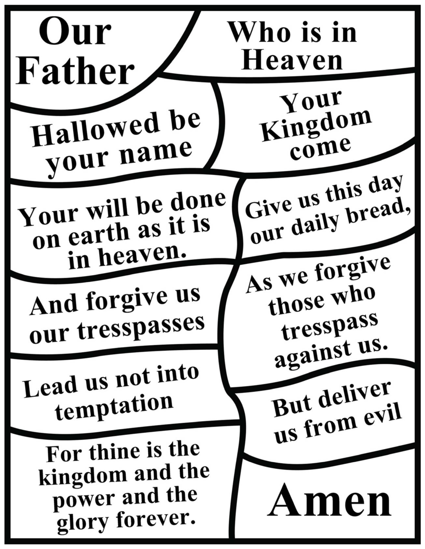 Free Printable The Lord's Prayer Activity Sheets