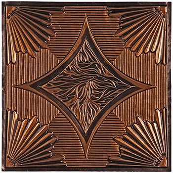 Ferrara Ceiling Tile Antique Copper - Box of 10