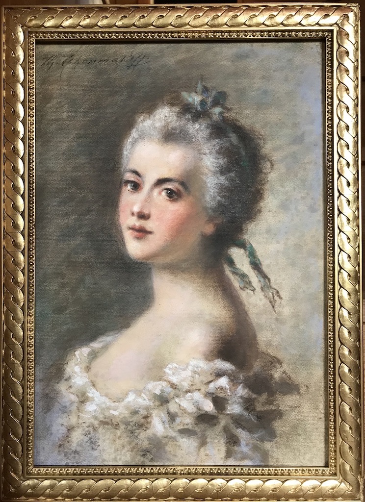 Pastel Portrait Of A Young Woman