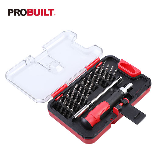 28Pc Ratchet Screwdriver & Bits Set