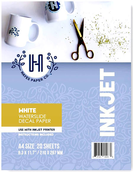 WHITE - Decal Paper for Inkjet Printer - A4 Water Transfer Paper