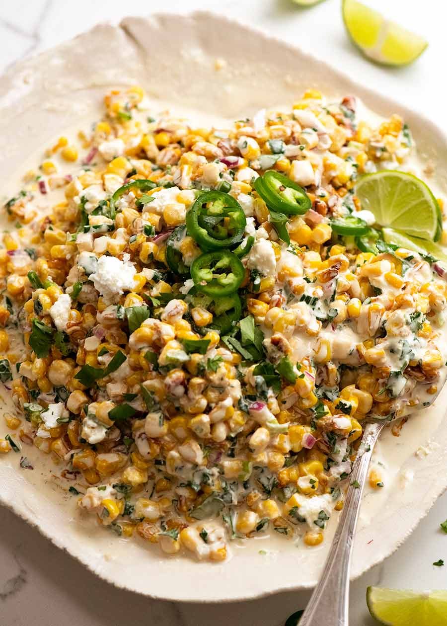 Overhead photo of Mexican Corn Salad