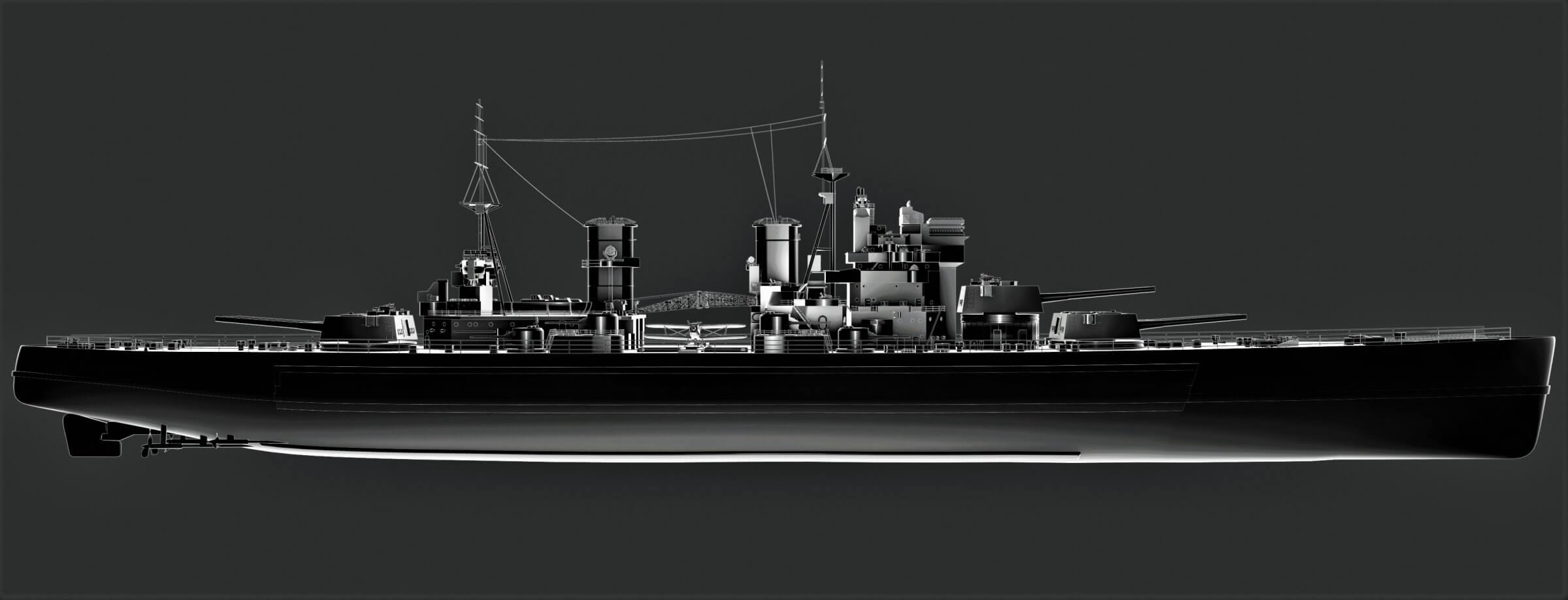 Warship 3D Model