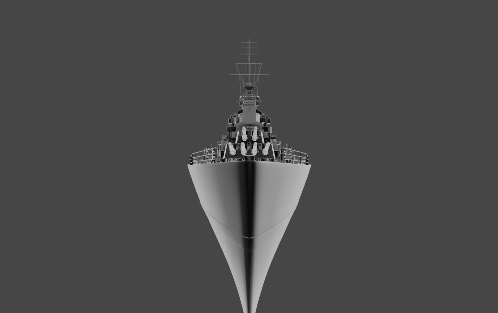 Warship 3D Model