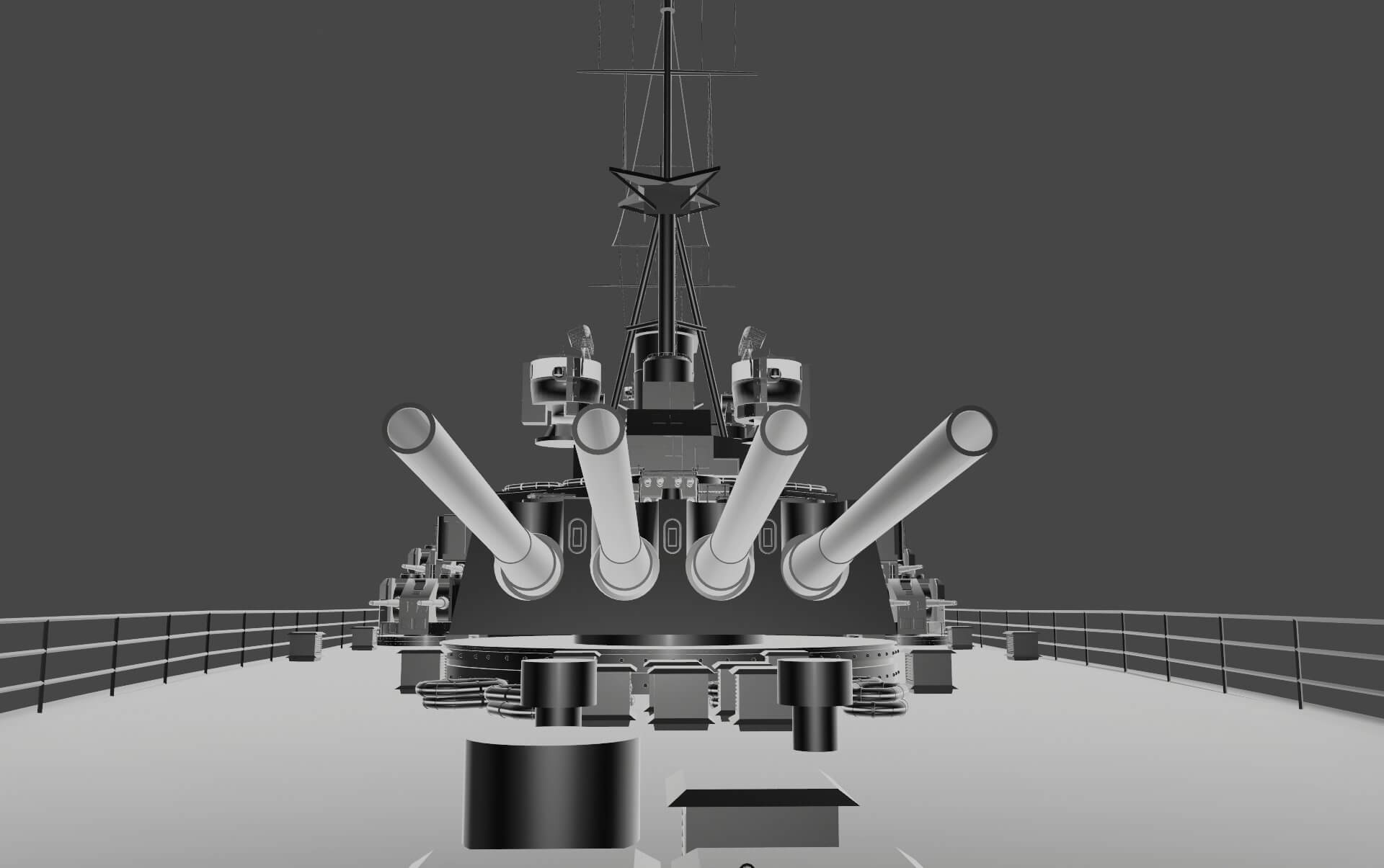 Warship 3D Model