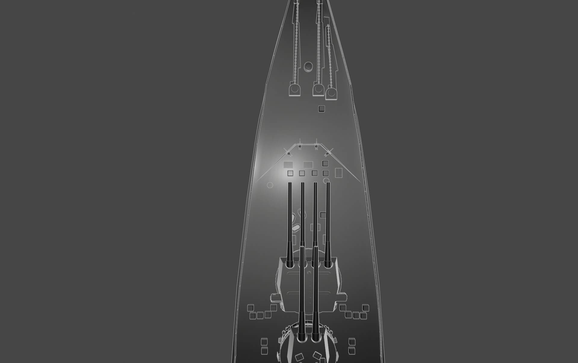 Warship 3D Model