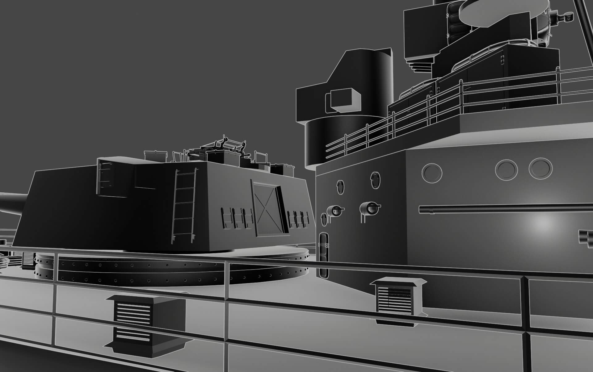 Warship 3D Model